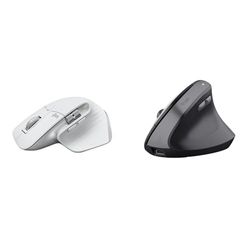 Logitech MX Master 3S & Trust Yuno Souris Ergonomique sans Fil,