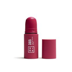 3INA MAKEUP - The No - Rules Stick 385 - Burgundy Blush Stick Matte for Sensitive Eyes Lips & Cheeks with Hyaluronic Acid - Cream Blush for a Natural Finish - Vegan - Cruelty Free