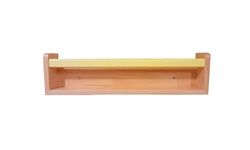 Snygg gul tall bokhylla, 56 cm x 14,5 cm x 8 cm | 100% massivt furu | Perfekt för modern heminredning och organiserande böcker
