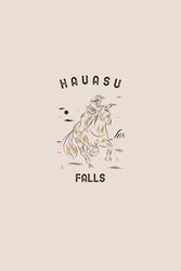 Havasu Falls Arizona Blank Lined Journal: Cowboy Outlaw Themed Notebook for Travel Lovers, 120 Pages 6 x 9 inches