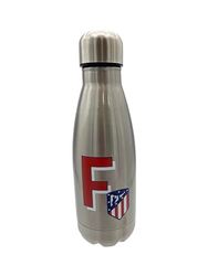 Atlético de Madrid - roestvrijstalen waterfles, hermetische sluiting, met rode letter F-ontwerp, 550 ml, metallic kleur, officieel product (CyP Brands)