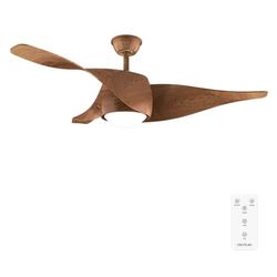 Cecotec - Ventilateur de Plafond avec Lumière EnergySilence Aero 5290 BlackWood - 40 W, Diamètre 132 cm, 3 Pales, LED 18 W, Minuterie 8 Heures et 6 Vitesses Mode Été/Hiver, Design Élégant