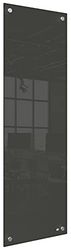 Nobo Pizarra Blanca de Cristal Pequeña para la Pared, Limpiado en Seco, Sin Marco, Oficina y Casa, 300 x 900 mm, Incluye Rotulador, Negro, 1915610