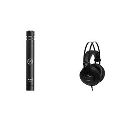 AKG Studio Bundle: P170 High Performance Small Diaphragm Instrument Recording Microphone + AKG K52 High Performance Lightweight Closed-Back Monitoring Headphones