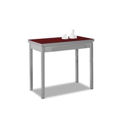 ASTIMESA Boekstijl: keukentafel, metaal, bordeaux, 90 x 50 cm