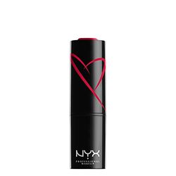 NYX Professional Makeup Pintalabios satinado Shout Loud Satin Lipstick, Tono ultrasaturado, Fórmula vegana, Cherry Charm