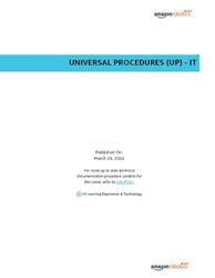 UNIVERSAL PROCEDURES (UP) - IT