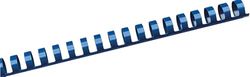 Peignes de reliure en plastique Albyco, Anneaux de reliure en plastique Albyco, 21 anneaux, ø 12mm bleu, capacité de reliure 105 feuilles, longueur A4, 100 pièces