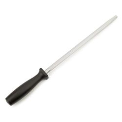 Arcos Serie Chairas - Acciaini Affilatori Affilacoltelli - Acciaio al Carbonio Cromato 230 mm - Manico Polipropilene Colore Nero