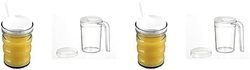 Homecraft Clear Non Spill Cup, Portable Travel Mug with Straw Lid for Children, Elderly and Disabled, Size Small (Pack of 2)