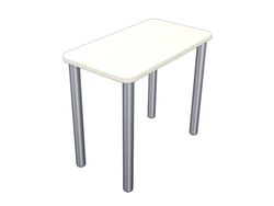 ORLANDINI Mesa de aglomerado de madera color marfil y bordes perimetrales en ABS, 43530