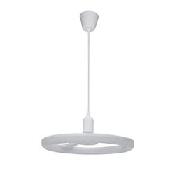 REV Rondine - Lampada da cucina a sospensione, per sala da pranzo, 16 W, 1450 lm, diametro 36 cm, cavo 120 cm, colore: Bianco