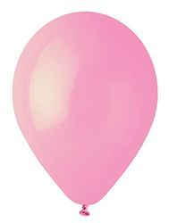 Pack 100 balloons in natural latex Premium Quality G120 (Ø 33cm / 13"), pastel pink