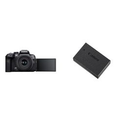 Canon EOS R10 APS-C mirrorless nera + 18-45mm IS STM (24,2 Mp, fino a 23 fps, DIGIC X & LP-E17 Batteria Ricaricabile Nero/Antracite