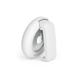 Belkin Anneau de protection avec pince pour AirTag Apple (porte-clé, protection antirayure, blanc)