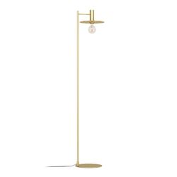 EGLO Escandell - Lampada a piantana, elegante lampada a piantana, angolare, in metallo, ottone spazzolato, lampada per il salotto con attacco E27, 156 cm