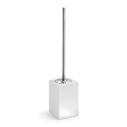 Gedy G-Bangkok White, Dimensions and Weight: 47.2 x 9.4 x 9.4 cm & 0.7 kg, Toilet Made of Resin and Sand, Bathroom Brush Design by R&S, 2 Year Warranty, Unica
