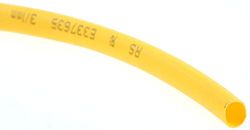 RS PRO värmekrympningsslang, polyolefin gul, Ø 3 mm krympningshastighet 3:1, längd 10 m, rulle 10 meter