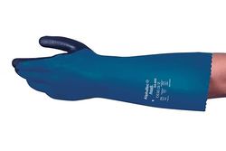 Ansell AlphaTec 04-005 Guantes de Trabajo de Seguridad, Protección Mecánica, Talla 8 (M), Azul (12 Pares)