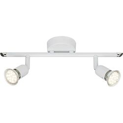 BRILLIANT lamp Loona LED spot buis 2 lampjes wit | 2x LED-PAR51, GU10, 3W LED reflectorlampen inbegrepen, (250lm, 3000K) | Schaal A ++ tot E | Hoofden draaien