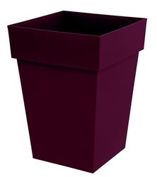 EDA - Toscana fyrkantig blomkruka - volym 51 l - 39 x 39 x H 53 cm - vinröd