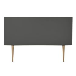 DUÉRMETE ONLINE Tête de lit Vienne rembourrée + Pieds, tapissée de qualité supérieure en Similicuir Haut de Gamme, Pratique et Design Attrayant, Bois Cuir synthétique, Gris, 115 x 60 cm (Cama 100/105)