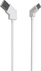 GREENE CABLE TYPE C USB A EMBOUT ROTATIF 1M20 BLANC