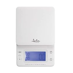 JATA HOGAR HBAL1775 Balance de cuisine numérique avec écran LCD haute précision jusqu'à 3 kg Indicateur de surpoids et batterie faible avec aimant arrière pour réfrigérateur