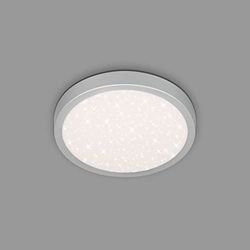 BRILONER - Plafoniera da soffitto LED, decorazione a cielo stellato, lampadario LED, lampada moderna, pannello led, temperatura di colore bianco neutro, Ø280 mm, colore argento