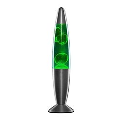 InnovaGoods® Candeeiro de lavagem, candeeiro de lava relaxante, candeeiros de mesa de cabeceira, funciona com uma lâmpada R39 de 25 W, ideal para quarto, sala de estar, sala de estar. (cor verde)