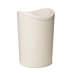 TATAY Poubelle Salle Bain avec Couvercle Basculant | Design Compact et Moderne | Plastique Résistant et Facile à Nettoyer | Fabriquée en Espagne avec Capacité 6L | 19 x 19 x 28 cm – Ecohome