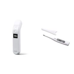 iHealth thermomètre pour adultes par ihealth & Citizen CTA303 Thermomètre antibactérien médical numérique résistant à l'eau avec alarme de fièvre