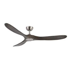 Levitantes Ventilator DC Marin nikkel 3 vleugels eiken zonder licht 6 snelheden afstandsbediening timer 152d 24