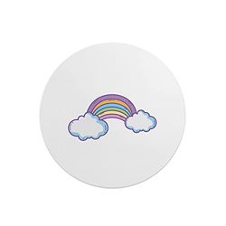 Questo Casa, Ronde digitaal bedrukte muismat, antislip onderkant, voor kantoor en thuis, diameter: 22 cm