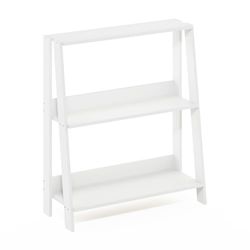 Furinno Ladder Boekenkast Display Plank, 3-laags Wit
