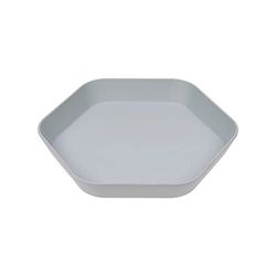 LÄSSIG Plato para niños Vajilla para niños sin melamina, sin BPA, de biocomposite/Plate Geo, grey-blue