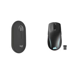 Logitech Pebble Mouse 2 & Corsair M75 Wireless RGB Souris de Jeu