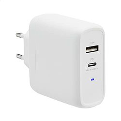 Amazon Basics - USB-C muurlader met 1 poort, 30 W, GaN, voor tablets en mobiele telefoons, compatibel met Samsung Galaxy S20/s20+/s20, met voeding, wit, (niet-PPS), 4,6 x 2,77 x 4,4 cm