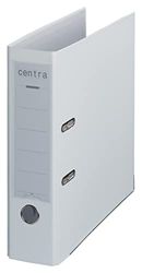 Centra Standard Folder (Grey Cardboard RC, Laminated with PP Film, A4, 8 cm Spine Width, Chromos) White, Pack of 20
