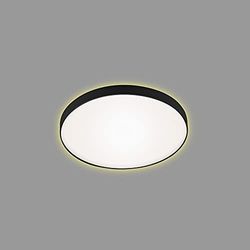 Briloner - Plafoniera LED, Lampada da Soffitto con Effetto Retroilluminato, 12 Watt, 1.200 Lumen, 3.000 Kelvin, Bianco/Nero, Ø 28.5 cm