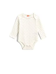 Koton Bedrukte bodysuit met lange mouwen, katoen, body voor baby, Roze Design (01F), 0/3 mes