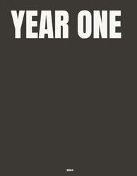 Year One: 8.5 x 11 Inch Paperback 2024 Unlined Blank Notebook Journal and Sketchbook, 160 page, 80gsm Cream pages