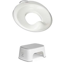 Bundle of BabyBjörn Réducteur de Toilette, Blanc/Gris + Marchepied, Blanc/Gris
