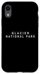 Coque pour iPhone XR Souvenirs du parc national des glaciers / design minimaliste