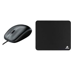 Logitech B100 Wired USB & Corsair MM350 Champion Series, Medium Premium