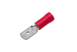 HELLA Connecteur de câbles - rouge - Coupe transversale [mm²] de: 0.5mm² - Coupe transversale [mm²] jusque: 1.0mm² - Fiche plate - 6,3 x 0,8 - Kit - Quantité: 10 - 8KW 702 796-811