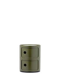 Kartell - Sistema modular, ABS, verde, 32 x 32 x 40 cm, 2 elementos