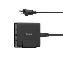 Hama 00200017 Caricabatterie per dispositivi mobili Universale Nero AC Carica Rapida Interno