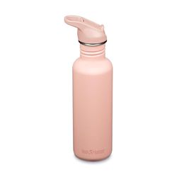 Klean Kanteen Classic Narrow (Flip Sport) Cykeldrickförslutning i rostfritt stål i rosa med en volym på 800 ml, 1011198
