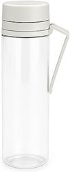 Brabantia - Make & Take Botella de Agua con Filtro 0.5L - Botella con Asa & Colador de Frutas - A Prueba de Fugas - Infusor - Transparente - Apta para Lavavajillas - Gris claro